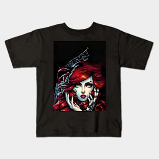 Crimson Zombie Doll Kids T-Shirt